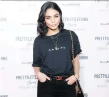  ?? GREG DOHERTY/GETTY IMAGES ?? Vanessa Hudgens, noted for her boho-chic style, is spearheadi­ng her own line of clothing with Bianca Jagger.