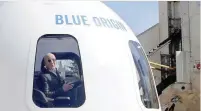  ?? — Reuters file photo ?? Amazon and Blue Origin founder Jeff Bezos addresses the media about the New Shepard rocket booster and Crew Capsule mockup at the 33rd Space Symposium in Colorado Springs, Colorado, United States.