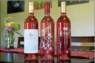  ?? PHOTO BY EMILY RYAN ?? Find these rosé wines at Penns Woods Winery.