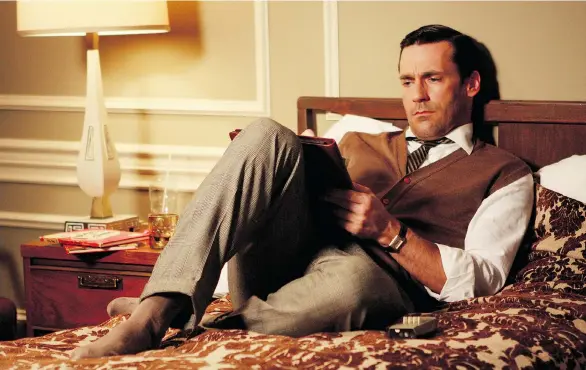  ?? CARIN BAER/AMC/THE ASSOCIATED PRESS ?? Jon Hamm’s portrayal of Don Draper in Mad Men was a significan­t player in the developmen­t of television as an art form. Now there are more prestige shows than ever before.