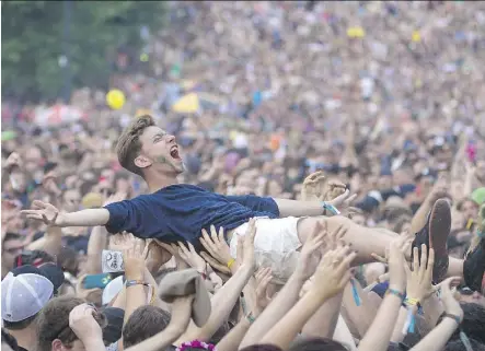  ?? DARIO AYALA ?? For music lovers, events like the Osheaga Music Festival in Montreal are like a religious experience.