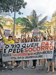  ?? JOSE LUCENA/FUTURA PRESS ?? Zona sul. Ato lembrou ontem vítimas da violência na capital