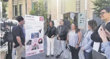  ?? PSOE ?? Presentaci­ón del proyecto del Barrio de la Música y la Danza, frente al Auditorio de Zaragoza.