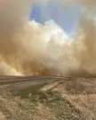  ?? Ap ?? WINDY: Smoke from a wildfire is seen in Nebraska on Saturday.