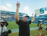  ?? JOHN RAOUX/AP ?? Coach Doug Pederson had the Jaguars go for a two-point conversion and the victory in the final seconds against the Ravens on Sunday. The Jags won 28-27.