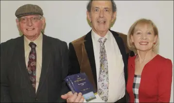  ??  ?? Frank Carney, with Pat Clinton and Deirdre McArdle-Clinton at the official launch of Deirdre and Pat’s Book ‘Jewel of The North East’ Documentin­g the Story of DkIT 1969-2016 held in The Dundalk Institute of Technology. Frank started working at DkIT in August 1969.