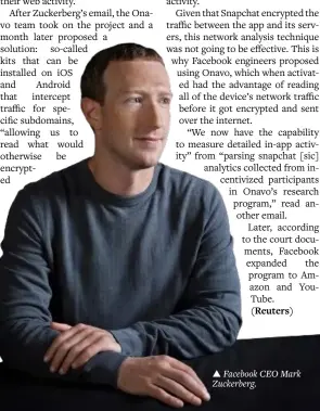  ?? ?? ▲ Facebook CEO Mark Zuckerberg.