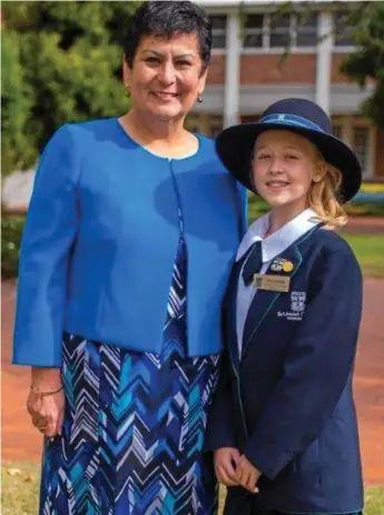  ?? Photo: Contribute­d ?? NEW LEADER: St Ursula’s College’s new principal Mrs Tanya Appleby with student Paige Reimers at the inaugurati­on.