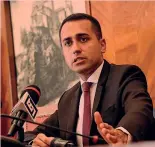  ?? LAPRESSE ?? Il ministro Luigi Di Maio, 32 anni