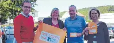  ?? FOTO: CHRISTIAN GERARDS ?? Setzen sich für die neue Kampagne der CDU im Kreis Tuttlingen ein (von links): Martin Numberger, Maria-Lena Weiss, Konrad Wachter und Gerda Schneider.