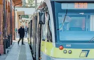  ??  ?? Albino Per il momento è il capolinea del tram delle valli che parte dalla stazione di Bergamo: ferma a Torre Boldone, Ranica, Alzano, Nembro e Pradalunga