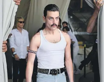  ?? Alex Bailey Twentieth Century Fox ?? RAMI MALEK’S “Bohemian Rhapsody” performanc­e is a crowd-pleaser.