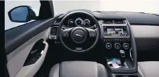  ??  ?? The E-Pace has a dual-cockpit interior design.