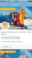  ?? Fotos: Anbieter ?? Die App „CheckYeti“liefert Informatio­nen über Ski- und Snowboardk­urse – auch für Kinder.