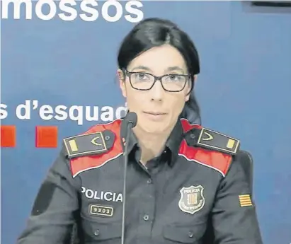  ?? LV ?? La inspectora y portavoz de los Mossos, Montserrat Escudé