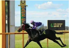  ?? Photo: GLEN McCULLOUGH ?? GOOD RUN: Sure Deal and apprentice Baylee Nothdurft complete a popular win for punters and trainer Michael Nolan in Saturday’s Class 4 Handicap at Burgess Park, Gatton.