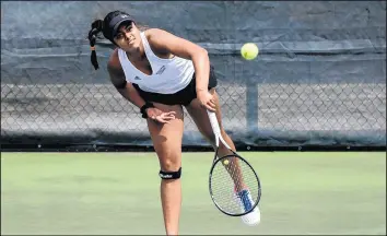  ?? MICHAEL GARD / POST-TRIBUNE ?? Munster’s Sanjana Tallamraju competes during the 2019 Culver Academies Semistate.