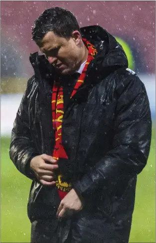  ??  ?? Gary Caldwell was unable to follow up his first win as Thistle boss as Alloa twice came from behind at Firhill