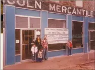  ?? SUBMITTED PHOTO ?? Dr. Benjamin Hall stands in front of his new clinic on West Park Street in Lincoln in the 1980s. Hall recently retired.