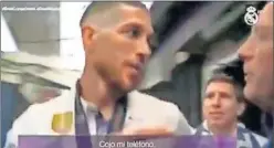  ??  ?? MOMENTO. Ramos, llamado al control por un oficial de la UEFA.