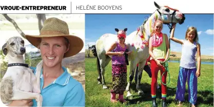  ??  ?? HEEL LINKS: Leanne Taylor en haar hond Dobby. LINKS: Die Highlandpe­rdryskool op die plaas Groot Roosboom buite Durbanvill­e is veral op kinders gemik.