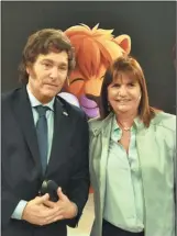  ?? CEDOC PERFIL ?? ALIANZA. Patricia Bullrich se cortó con Macri y bancó al libertario.