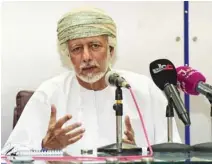  ?? –ONA ?? ARTICULATI­NG VIEWS: Yousuf bin Alawi bin Abdullah, Minister Responsibl­e for Foreign Affairs spoke on the subject during a lecture held at the Cultural Club.