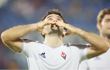  ?? SESTINI ?? Giuseppe Rossi, 28 anni, dedica al padre scomparso il gol del 4-0. Finisce un digiuno di reti che durava da 501 giorni