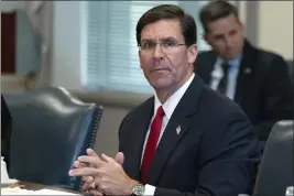  ?? ALEX BRANDON — THE ASSOCIATED PRESS, FILE ?? Former Secretary of Defense Mark Esper has called Donald Trump a “threat to democracy” and says he won't vote for him in 2024.