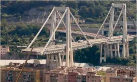  ?? AGF ?? Ponte Morandi.Il decreto Genova ha iniziato giovedì l’iter in commission­e alla Camera