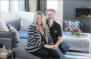  ?? Woodside Homes ?? Homeowners Shay Hathaway and fiance, Mike, were the winners of the Design it, Pin it, Win it contest via Pinterest.