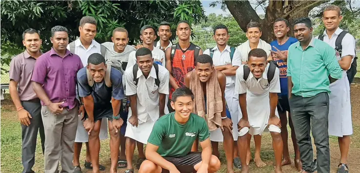  ?? Salote Qalubau ?? The Tilak High School Under 19 football team on August 6,2019. Photo: