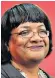  ??  ?? Diane Abbott was asked four times in a radio interview if Labour would contemplat­e a military strike