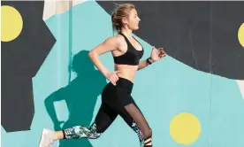  ?? ?? Young female athlete running by wall during sunny day Photograph: Westend61 GmbH/ Alamy