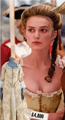  ??  ?? Rediscover­ed treasure: The low-cut dress worn by Keira Knightley in Pirates Of The Caribbean from 2003