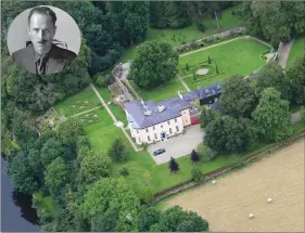  ??  ?? An aerial view of Ileclash House and inset one of its former owners Sir Oswald Mosley, leader of the British Union of Fascist in the1930s.