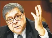  ?? Mandel Ngan AFP/Getty Images ?? ATTY. GEN. William Barr said firearm background checks would be enforced “with a vengeance.”