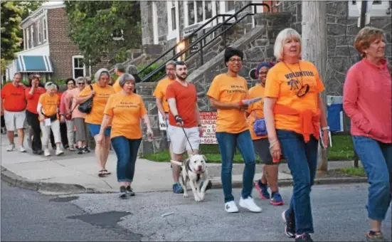  ?? ANNE NEBORAK – DIGITAL FIRST MEDIA ?? Hundreds attend the rally at the Second Baptist Church of Media Friday night. They later walked along State Street for the National Gun Violence Awareness Day.