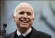  ?? MATT ROURKE — THE ASSOCIATED PRESS FILE ?? Sen. John McCain, R-Ariz., speaks after he received the Liberty Medal from the National Constituti­on Center in Philadelph­ia.