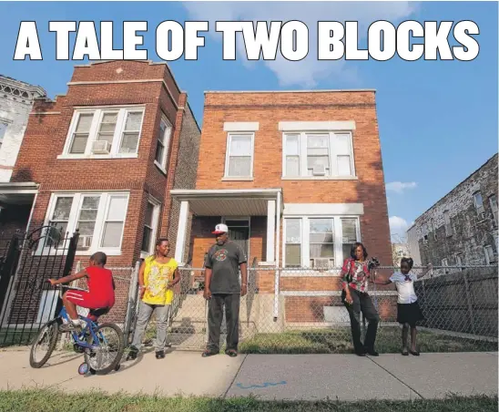 ?? | ALEX WROBLEWSKI~SUN-TIMES ?? The 1900 block of S. Troy Street used to be overrun with gang members, but residents say things are much better now.