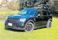  ?? PHOTOS: BRIAN HARPER ?? The 2019 Mini John Cooper Works Countryman All4 has small dimensions for a compact option, but this semi-versatile, all-wheel-drive crossover has plenty to offer.