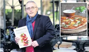  ??  ?? ●● Photograph­er and author Ilian Iliev with his award nominated The Bulgarian Cheese Cookbook. Inset: Cooking with Yoghurt