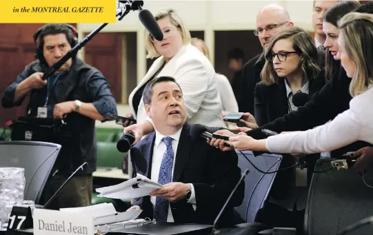  ?? JUSTIN TAN / THE CANADIAN PRESS ?? Daniel Jean, national security and intelligen­ce adviser to the prime minister, prepares to appear at a Commons national security committee on Monday.