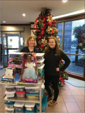  ?? PHOTO FROM WEST-MONT CHRISTIAN ACADEMY ?? Students gathered toys and food during the holiday season to donate to the Boyertown Multi-Services Food Pantry and Kingdom Life Church in Pottstown.