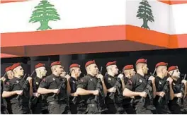  ?? HASSAN AMMAR/AP ?? A military parade Friday near Beirut marks Lebanon’s 76th Independen­ce Day.