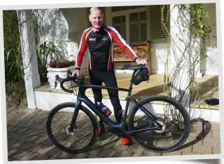  ??  ?? BELOW Brian Frith still has his Parlee for solo rides but reserves the Creo for group rides