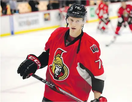  ?? PHOTO BY WAYNE CUDDINGTON/ POSTMEDIA ?? With star defenceman Erik Karlsson unlikely to be ready to start the regular season on Oct. 5 against the Washington Capitals, former first-round pick Thomas Chabot should get major minutes on the Senators’ blue-line.