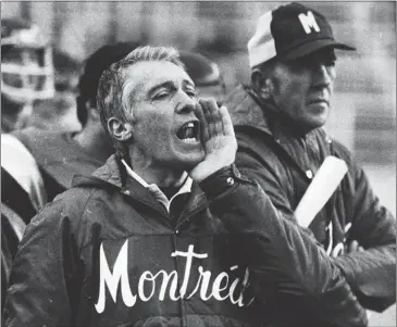  ??  ?? After his coaching days in Montreal, Marv Levy led the NFL’s Buffalo Bills to four consecutiv­e Super Bowl games.