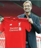  ?? REUTERS ?? Jurgen Klopp, 48 anni, con la maglia del Liverpool