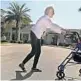  ?? RED HUBER/ORLANDO SENTINEL ?? A woman participat­es in a walking program for seniors in 2017.